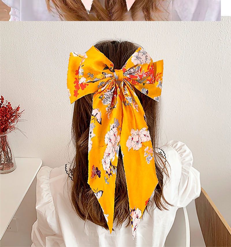 Women's IG Style Flower Chains Print Cloth Printing Hair Clip display picture 11