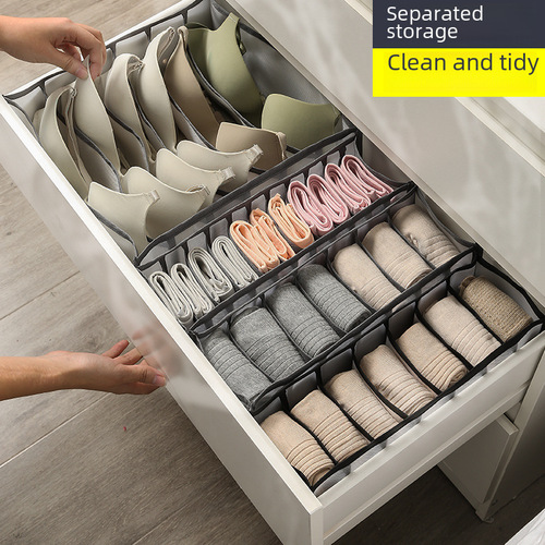 Factory underwear storage box socks dormitory organization storage box grid storage box drawer-style divided storage box