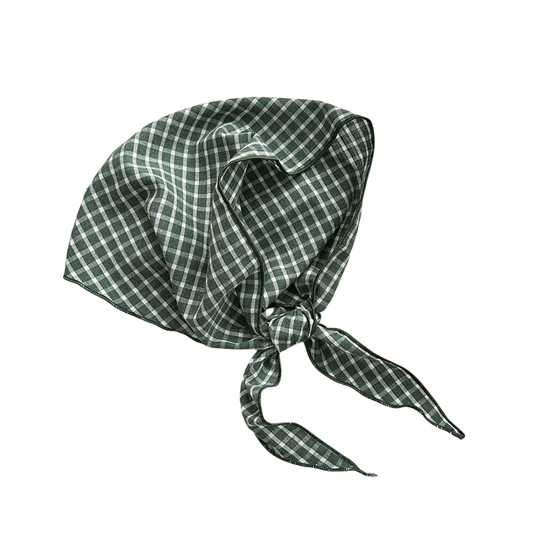 Bufanda triangular babero mujer primavera y otoño nuevo estilo todo-fósforo decoración de moda bufanda pequeña bufanda bufanda a cuadros diadema cinturón
