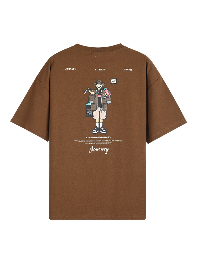 Camiseta bordada de manga corta pesada camiseta de hombre marca de moda de alta calidad impresión de verano ropa de secado rápido hombre de cuello redondo ropa de hombre
