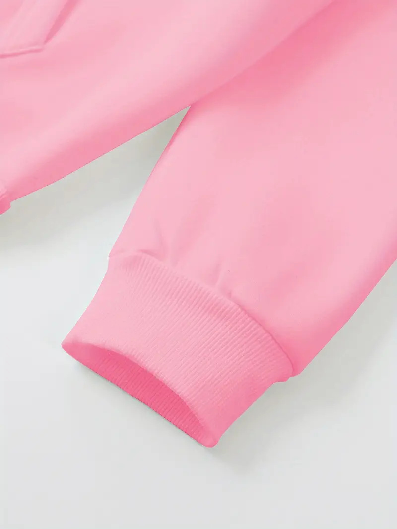 Sweat-shirt à capuche pour femme, imprimé lettres, style décontracté et tendance._voghion.com