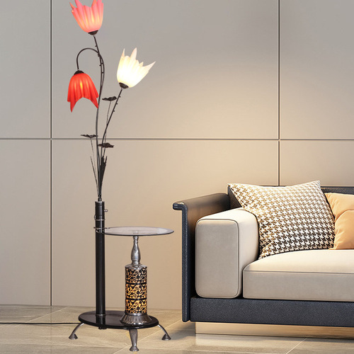 Modern Minimalist Living Room Acrylic LED Floor Lamp Simple Creative Flower Shape Living Room Lamp Bedroom Floor Lamp