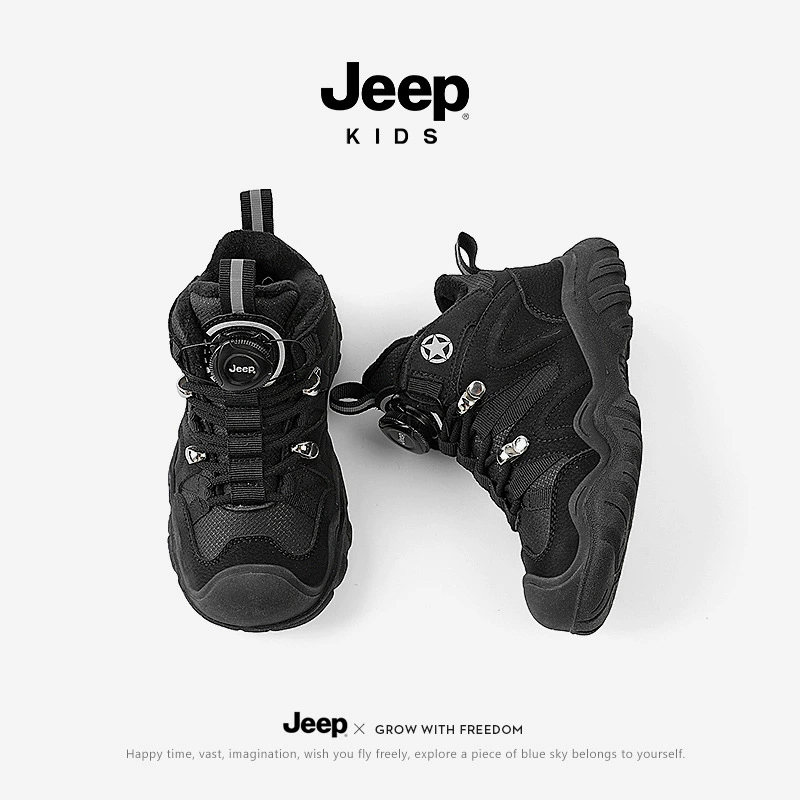 Jeep, детская теплая зимняя спортивная обувь для мальчиков, обувь