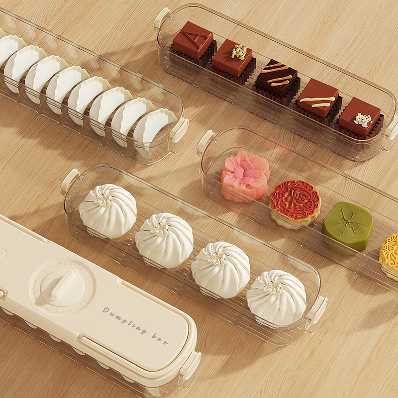 Caja de almacenamiento de albóndigas Puerta lateral del refrigerador Caja de almacenamiento de wonton Caja de albóndigas Caja de clasificación especial para congelación de grado alimenticio