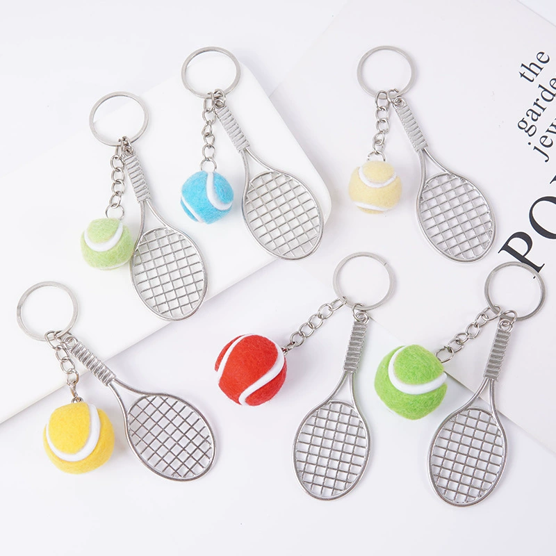 Трансграничная мини-теннисная ракетка брелок подвеска интересная реклама рекламный подарок имитация шаровых теннисных подвесок