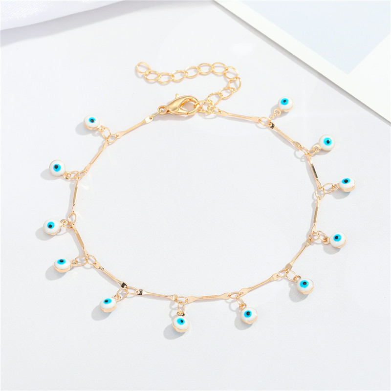 Wholesale Jewelry Color Irregular Shape Eye Pendant Anklet Nihaojewelry display picture 7