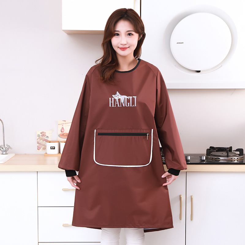 2025 otoño y invierno nuevo delantal 3284 impermeable a prueba de agua, mancha larga, bolsillo multicolor opcional