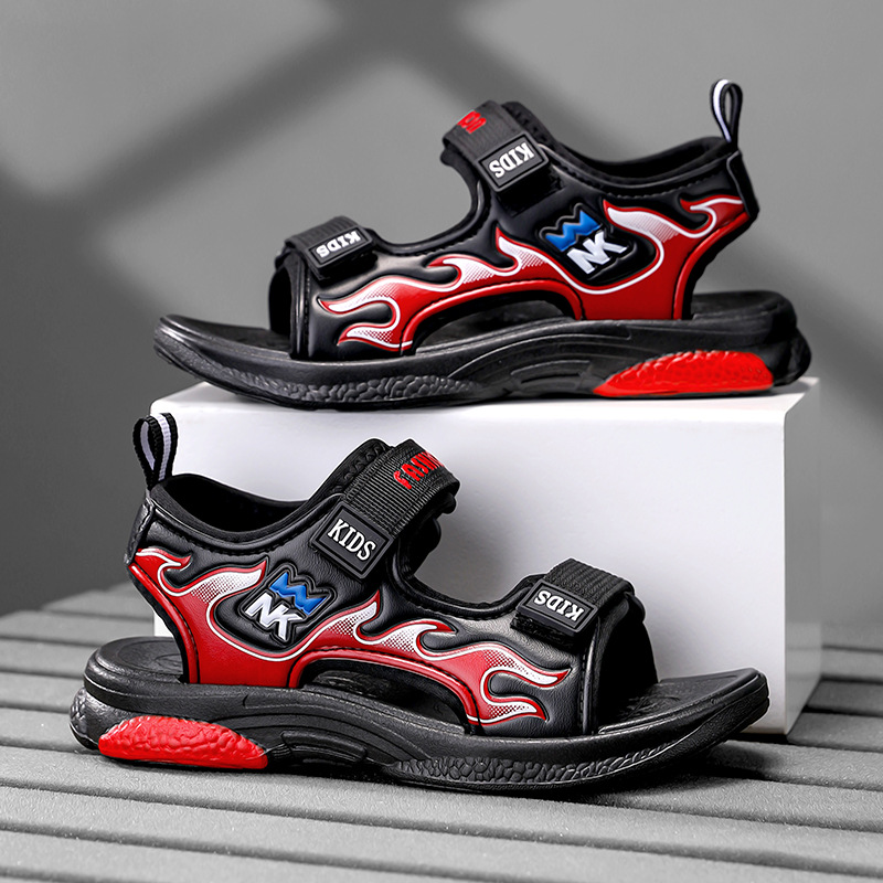 Zapatos para niños Sandalias para niños 2025 Sandalias para estudiantes de primaria y secundaria Sandalias de verano nuevo estilo de fondo suave zapatos de playa para niños antideslizantes