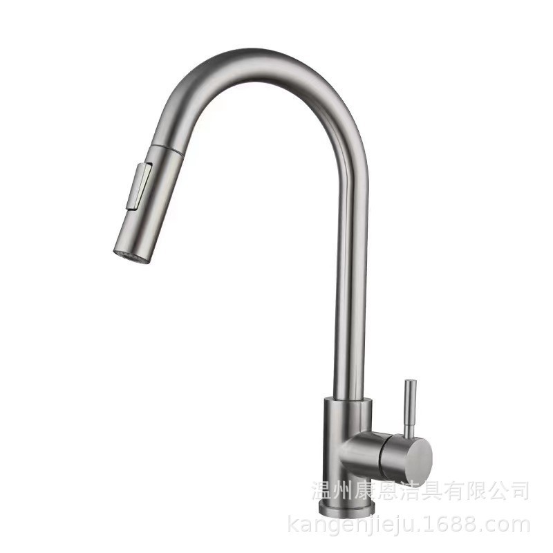 クロスボーダー 304 ステンレス鋼の蛇口キッチンシンク洗面器引き出し式温水と冷水混合ユニバーサル伸縮式蛇口|undefined