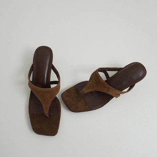 Ladies Flats Shoes French Simple Elegant Thong Stiletto Sandals for Outer Wear Flip-Flops Versatile
