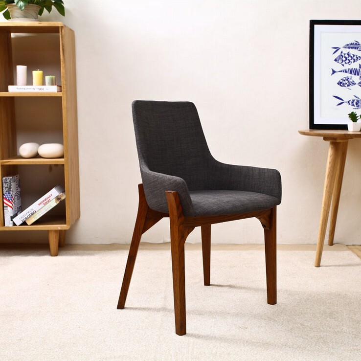 Nordic Solid Wood Dining Chair Designer Chair Simple Solo Leisure Chair Coffee Chair Backrest Desk Chair