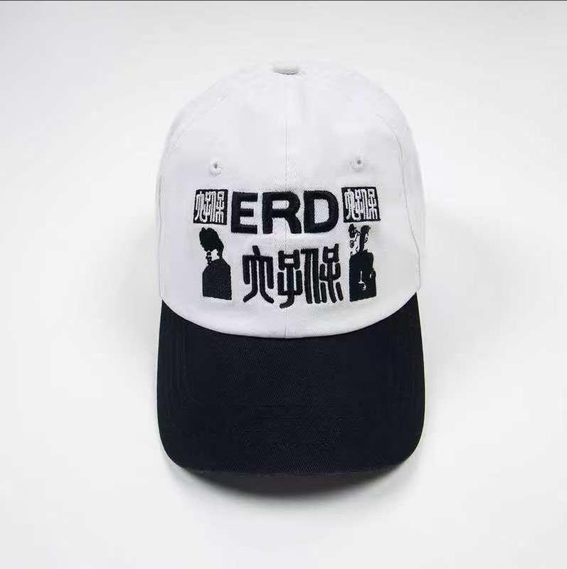 ERD忧郁的富二代水洗字母标语刺绣男女情侣时尚黑白双色棒球帽子|undefined
