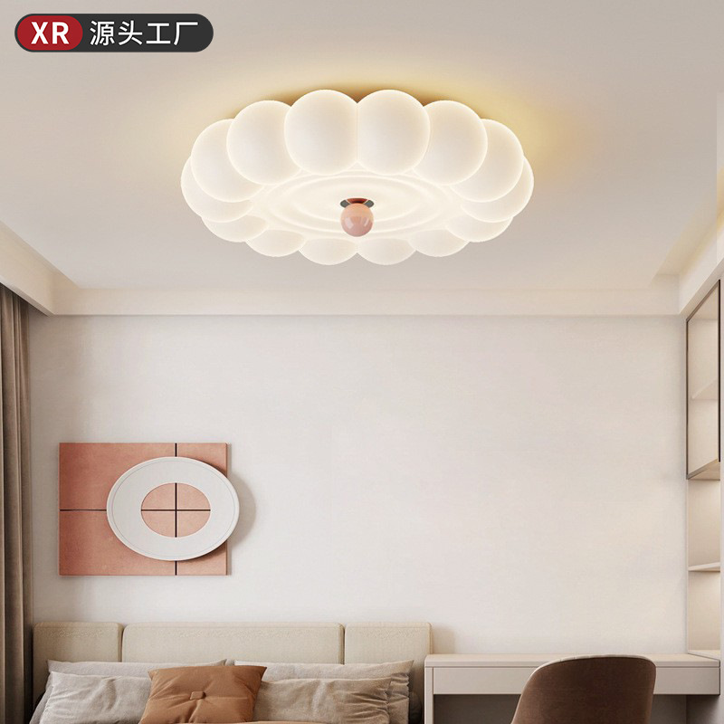 Cream Style New Bedroom Ceiling Lamp French Bubble Cloud Full Spectrum Study Eye Protection Master Bedroom Lamp Zhongshan Lamps