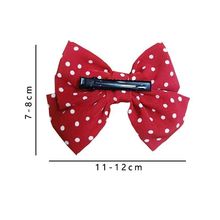 日韩元气感红色波点蝴蝶结发夹可爱JK少女发卡后脑勺顶夹马尾夹子