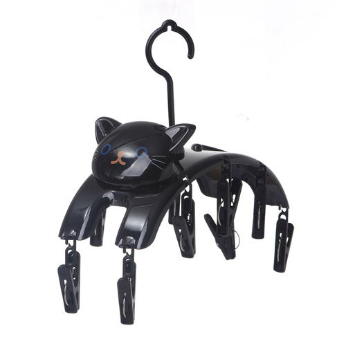 Clothes rack wholesale cat multi-head hanging clothes drying rack household cartoon multi-functional windproof underwear drying rack