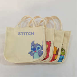 便当包饭盒大容量女手拎包卡通便携手提袋布艺草莓熊维尼时尚百搭