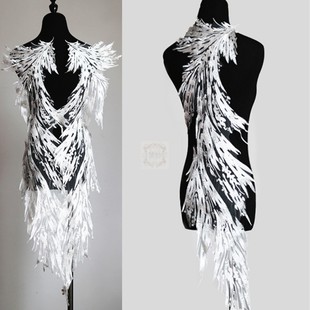 Large Wings Embroidered Flower Patch Bridal Wedding Dress Decorative Flower Patch Patch Embroidered Lace Flower Patch