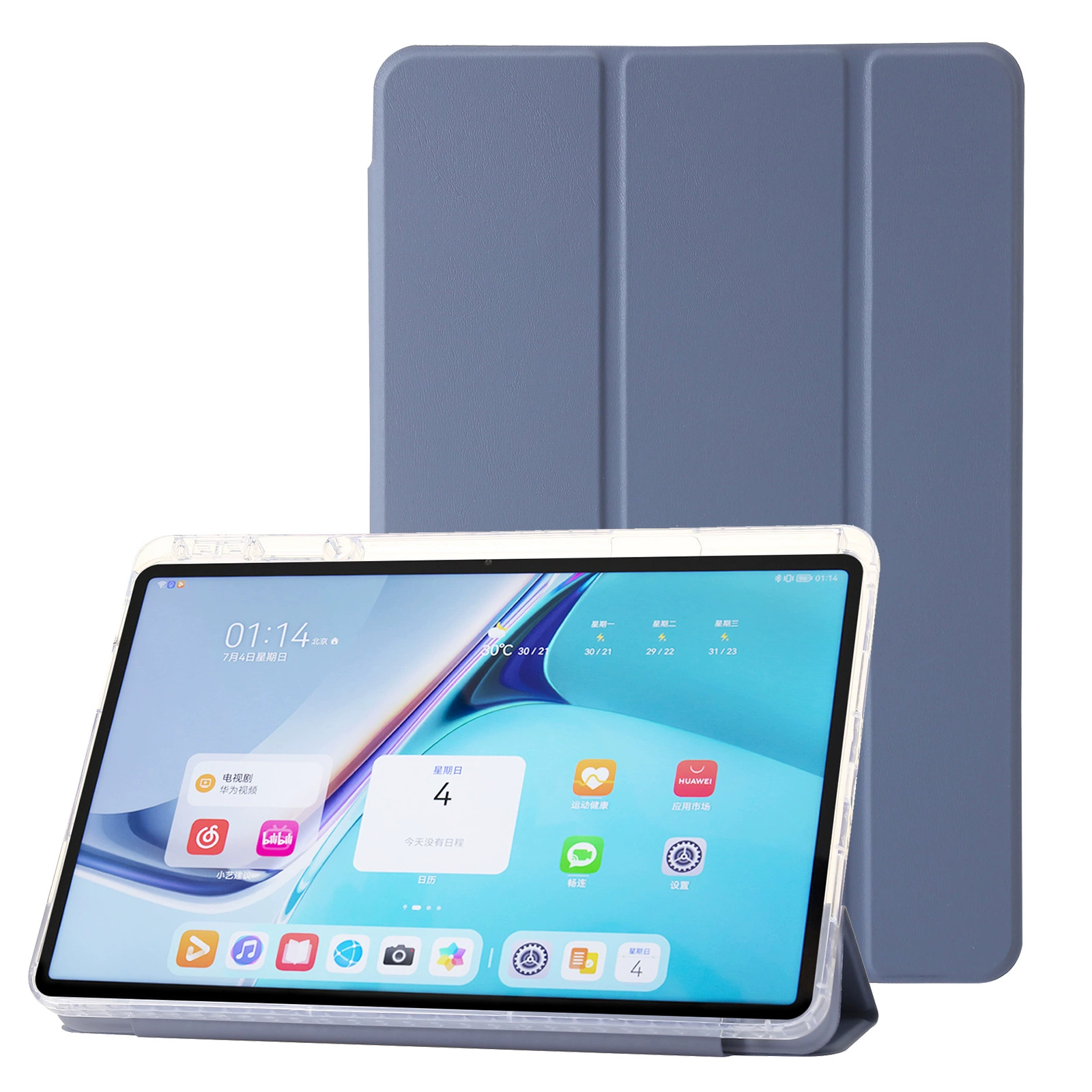 Подходит для Huawei Matepad 11.5s, плоский защитный чехол с отделением для ручки, прозрачный акриловый кожаный чехол Air с защитой от падений