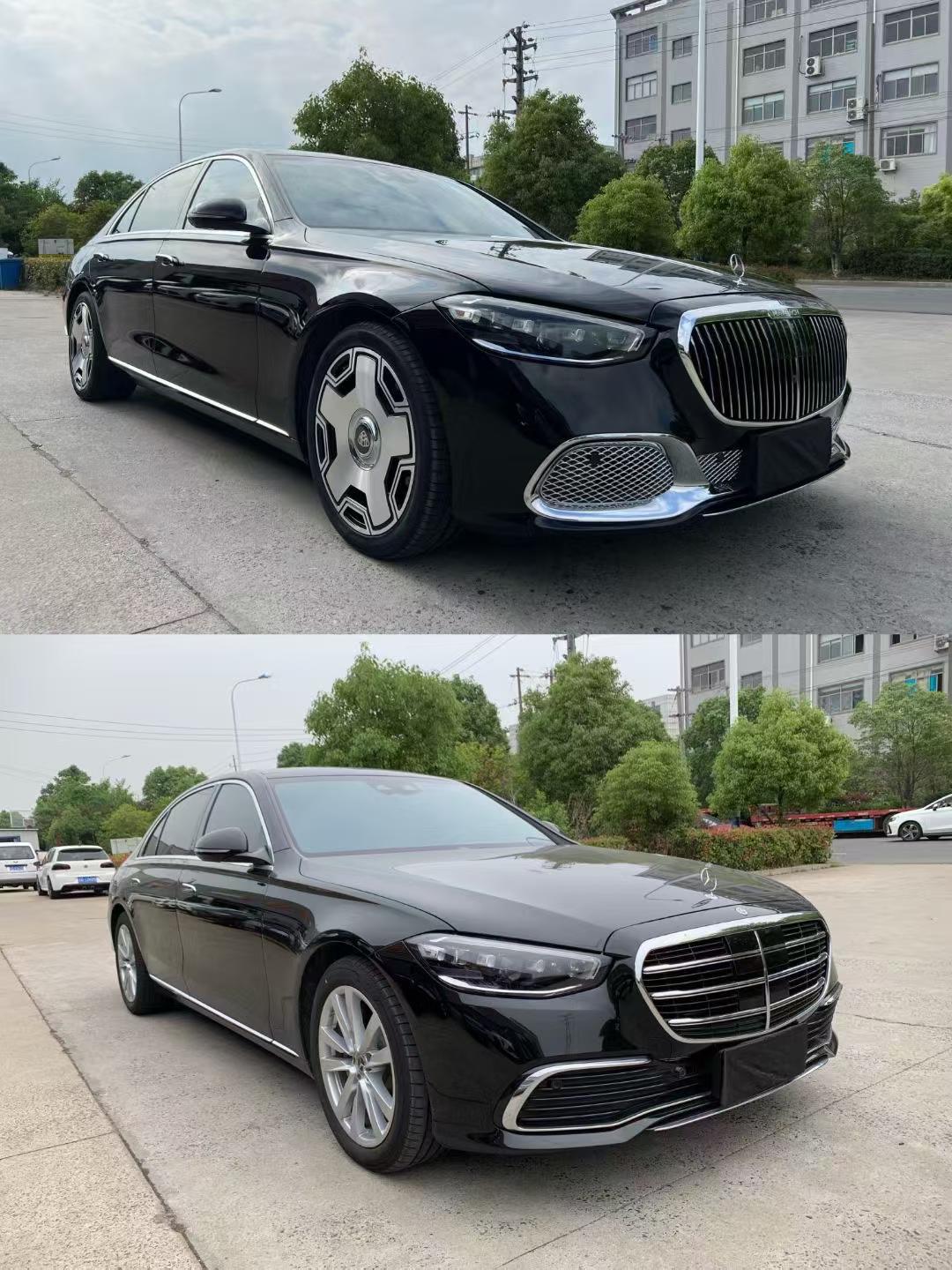 Suitable for 21-25 Mercedes-Benz S-Class modified W223 Maybach front and rear bumper, full grille surround kit