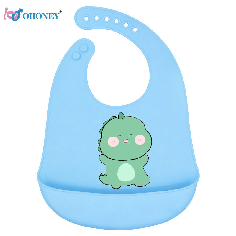 Summer children's silicone ultra thin waterproof eating bib for…