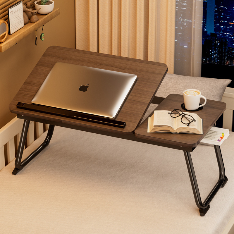 Foldable Computer Desk, Student Bed Table, Adjustable Height Dormitory Study Table, Home Bedroom Bay Window Desk