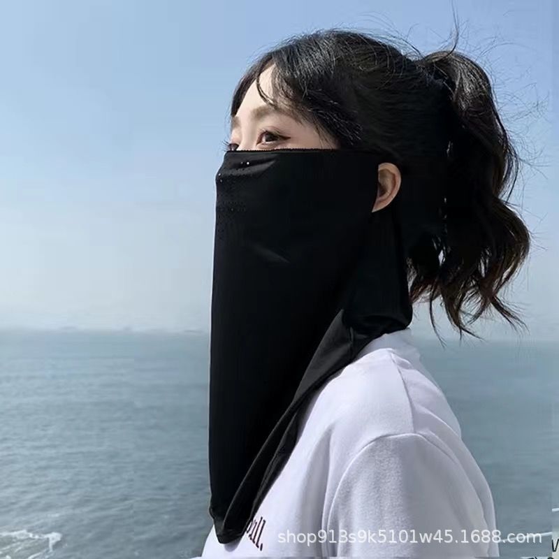 アイスシルク日焼け止めマスク メンズ フルフェイスカバー 顔保護 男性用日よけマスク フェイスカバー ネックウォーマー UVカット 通気性|undefined
