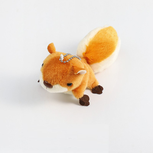 Autumn and winter squirrel keychain pendant for men and women, cute couple bag pendant, cartoon brooch, plush doll toy
