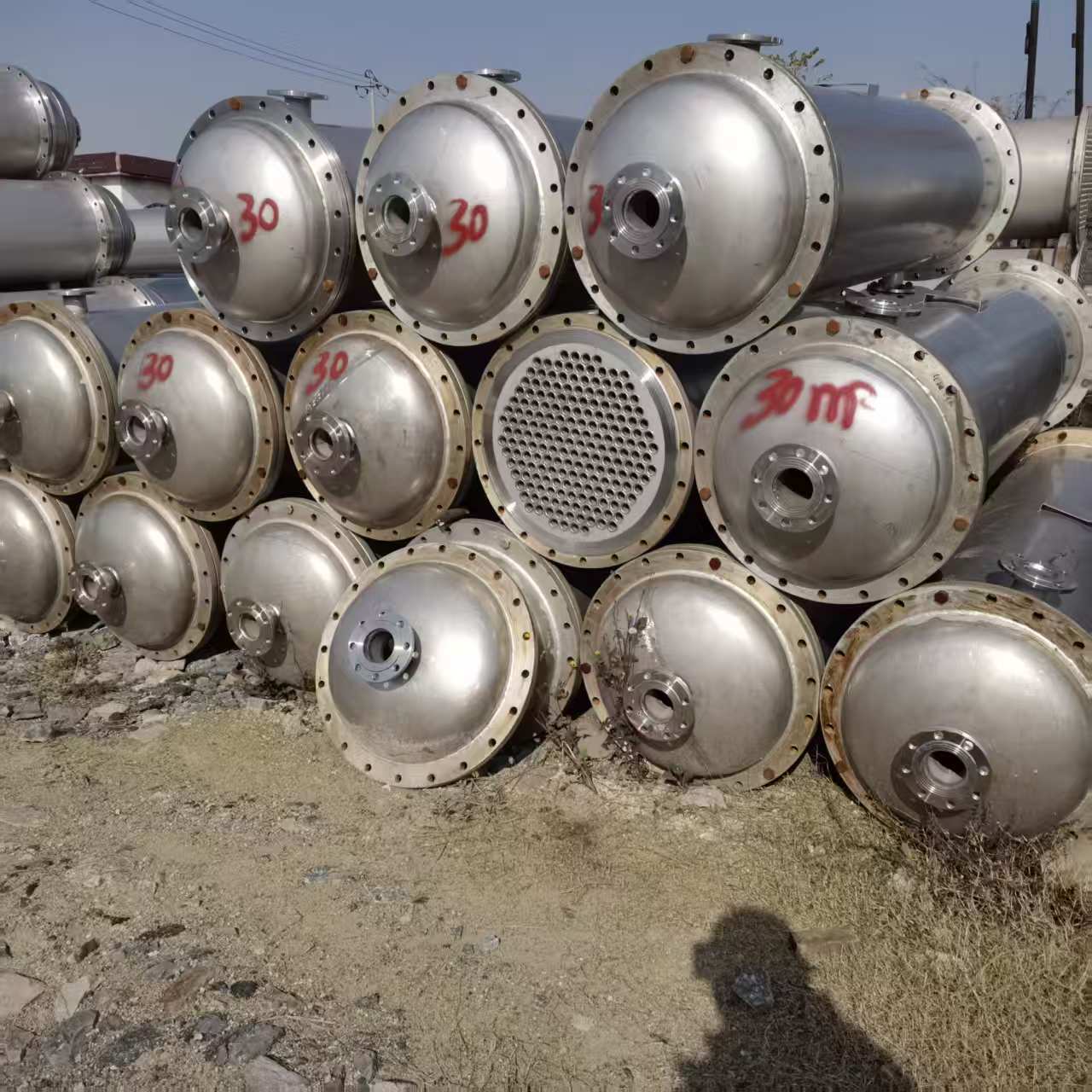 二手不锈钢列管冷凝器 304不锈钢高压冷凝器 316不锈钢列管换热器