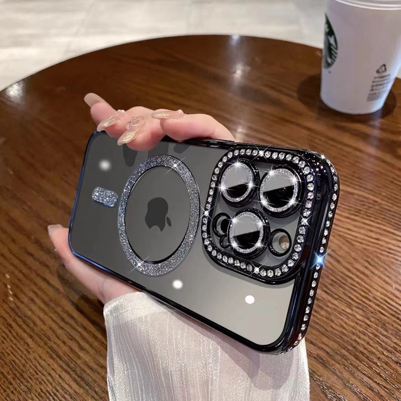 アップル16フラッシュ粉磁気吸引充電携帯ケースiPhone15proMaxドリル全包14転倒防止保護カバーを適用|undefined