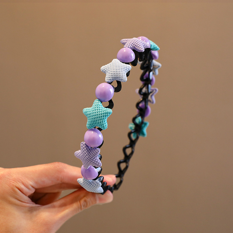 2023 nueva banda para el cabello de las niñas artefacto de cabello roto para niños horquilla de verano cabello antideslizante presionando diadema clip para el cabello de las niñas tocado