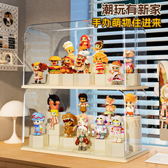 手办展示柜透明亚克力展示盒防尘盲盒展示盒泡泡玛特手办收纳盒