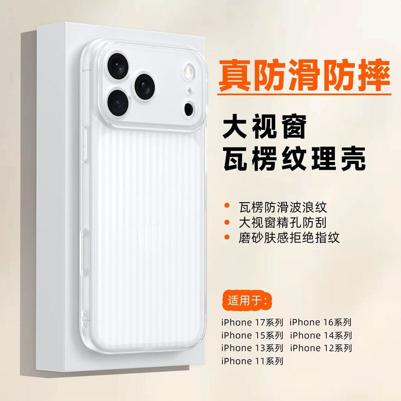 New Corrugated Texture Soft Shell Suitable for iPhone 17 Pro Max Phone Case Apple 11 Cross-Border Protective Cover 13
