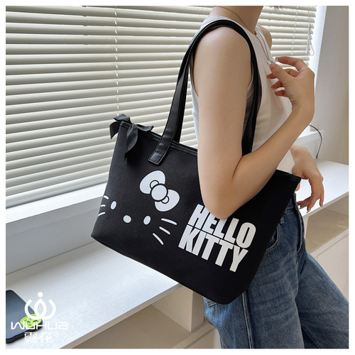 HelloKitty genuine authorized new shoulder portable large capacity tote bag shopping bag mommy bag yoga bag