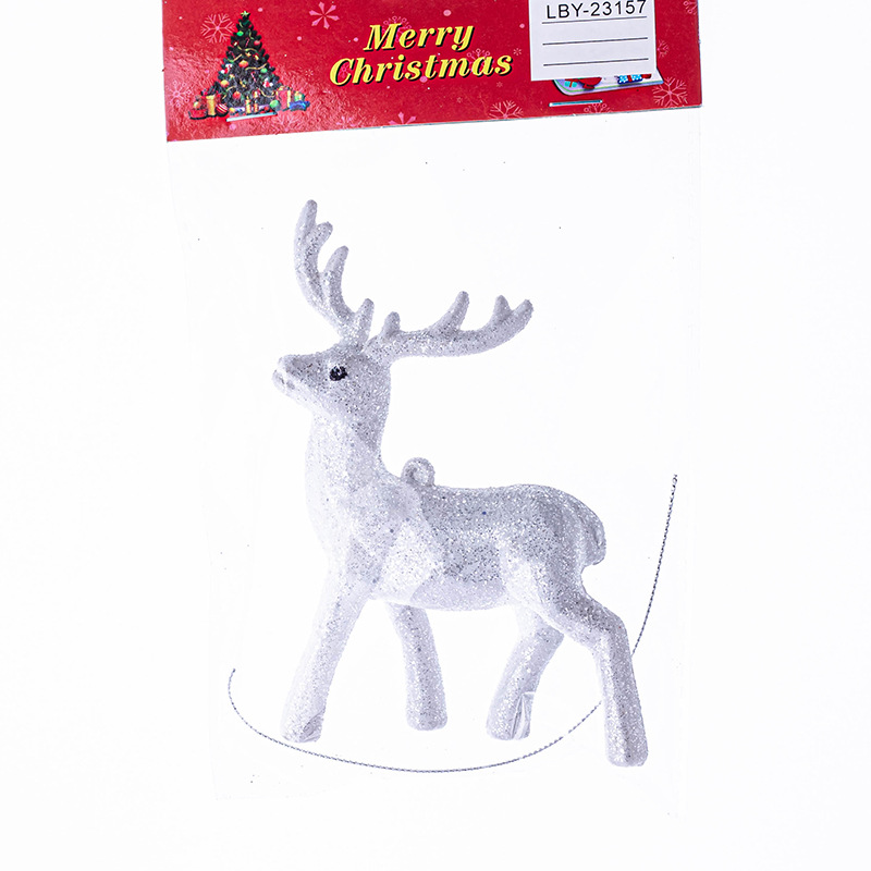 Adornos de Navidad personalizados polvo brillante blanco Ángel de plástico árbol de Navidad artesanía retro decoración de chimenea colgante