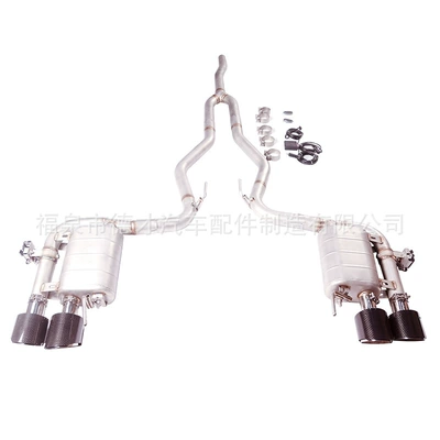 Suitable for Ford Mustang 2.3T2015-2021 to modify GFC exhaust pipe to modify sound wave exhaust system (Exhaust pipe) - double-drums-and-double-valves-in-the-middle-and-tail-section