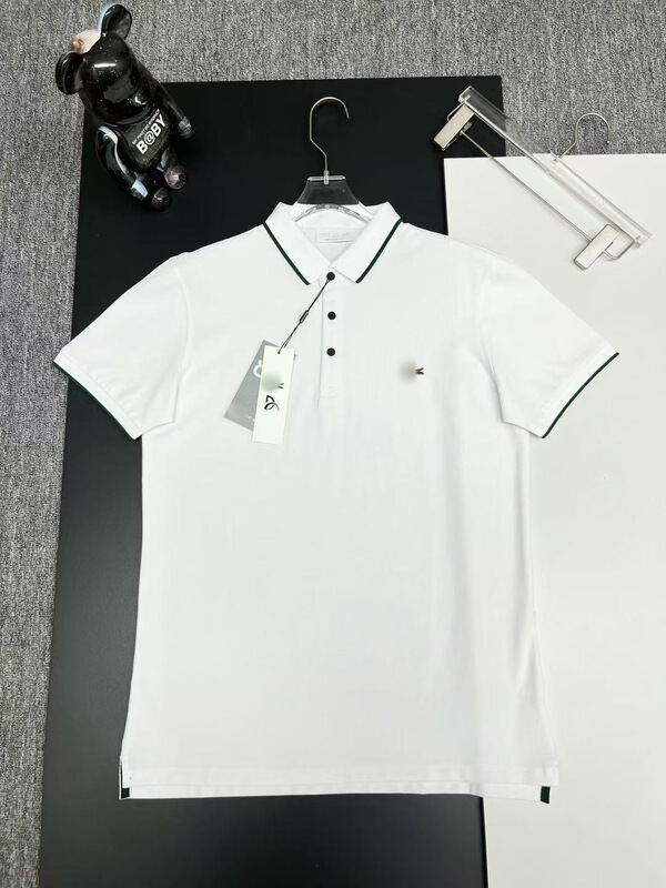 フィッシュポロシャツメンズ 2025 新しいコットンラペルトップビジネスカジュアル半袖 Tシャツ|undefined