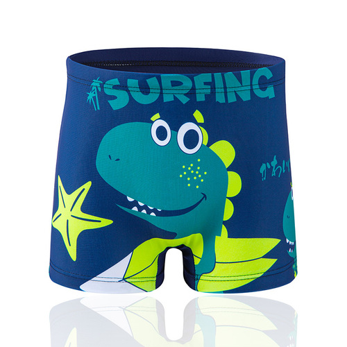 Children's swim trunks for boys, middle and small children, multi-color cartoon animal flat-bottom swimming trunks and beach pants, factory wholesale