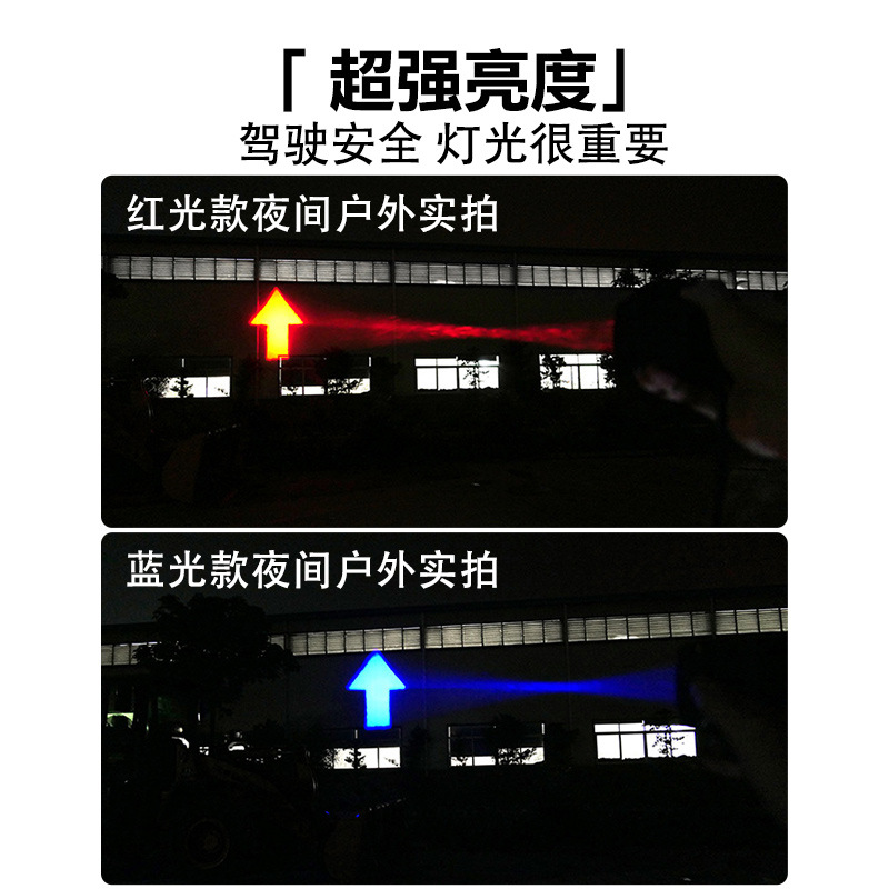lámpara de advertencia industrial carretilla elevadora lámpara de advertencia de seguridad punta de flecha cuadrada patrón de lámpara de luz de grúa lámpara de luz roja y azul