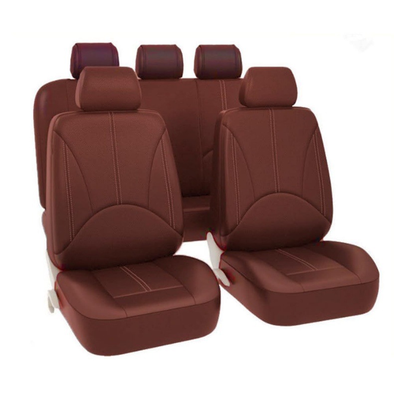 Black Pu Leather Export Universal Car Seat Cover Dustproof Cross-Border 4/9 Piece Set Complete Set Amazon Factory Direct Sale