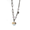 Design chain for key bag  hip-hop style stainless steel from pearl, necklace, European style, trend of season