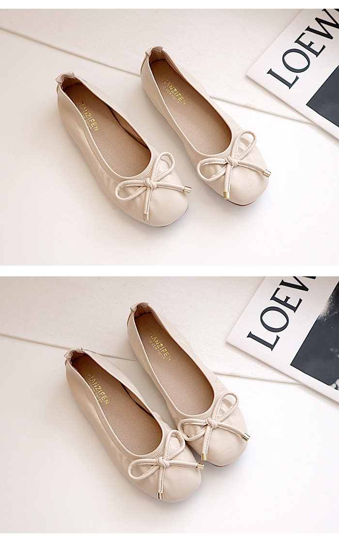 Comfortable Flat Shoes With Bow For Women Spring And Summer_voghion.com