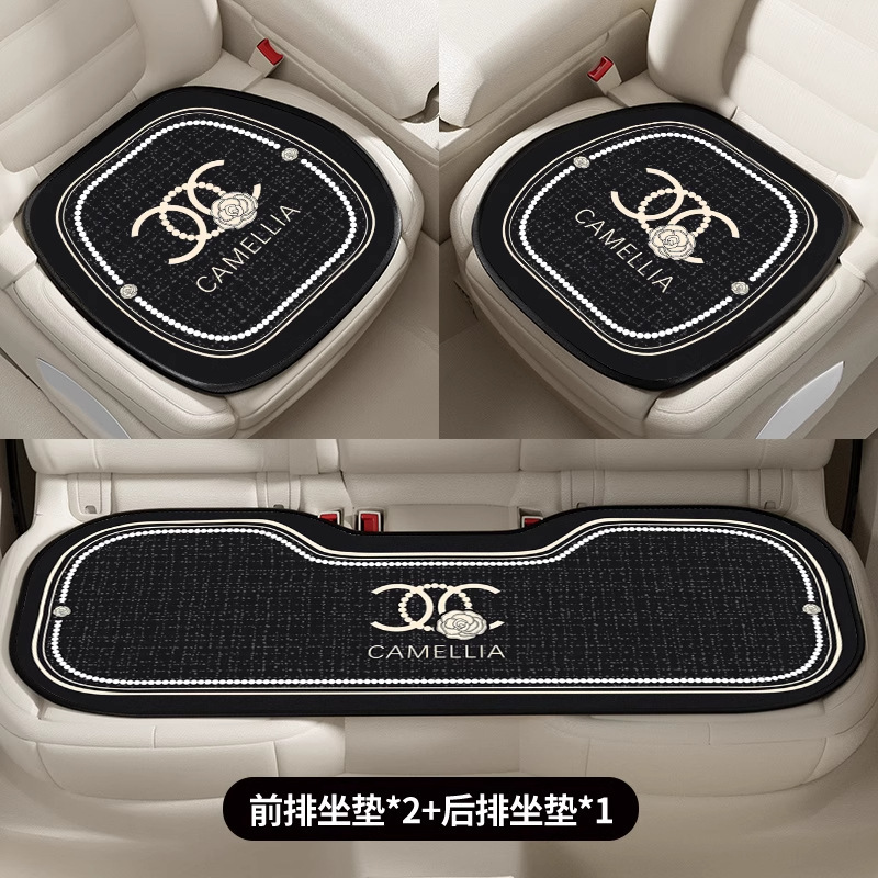 オールシーズン対応カーシートクッション 2025 新しいライト高級女性運転席後部座席クッション滑り止め通気性カーシートクッション|undefined
