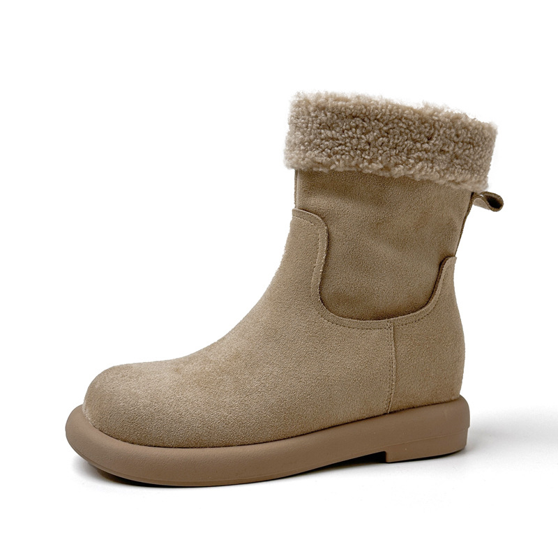 Botas de Nieve con Plataforma y Cremallera para Mujer de 6 cm, Microfibra y Caucho, Térmico, para Invierno