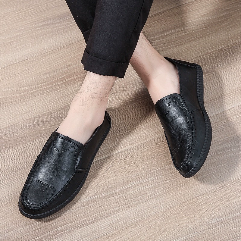 Обувь Doug, мужская обувь Doug, новинка 2022 года, дышащая мужская повседневная кожаная обувь, мужская ленивая обувь без шнуровки, мужская обувь