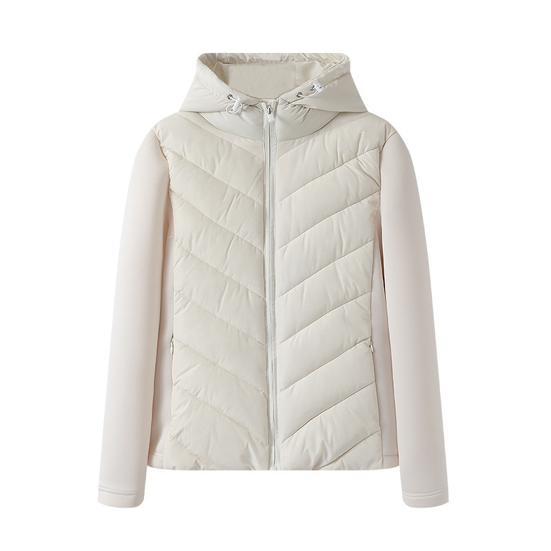 European and American style cross-border foreign trade women's 2025 autumn and winter coat slim fit thin academic style cotton-padded jacket light hooded coat