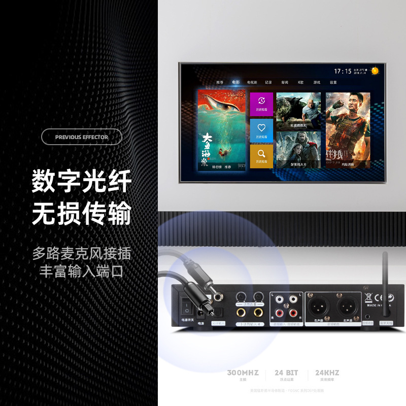 前级效果器专业K歌家庭卡拉OK混响器舞台蓝牙全中文音频处理器|undefined