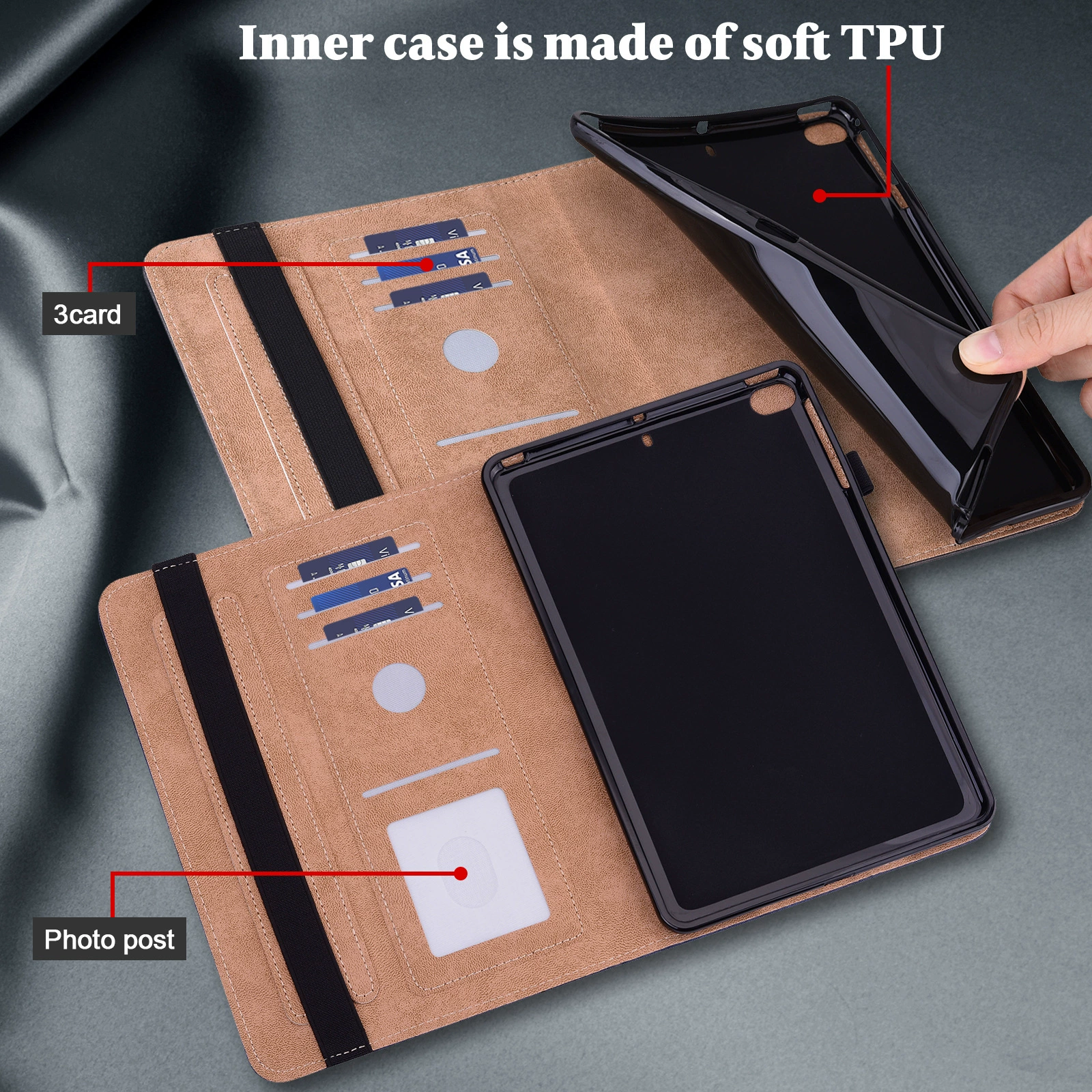 Поддерживает Samsung TAB A 8 2019 T290 защитный чехол со встроенным мягким корпусом с rétro-накладкой, защитная внутренняя сумка