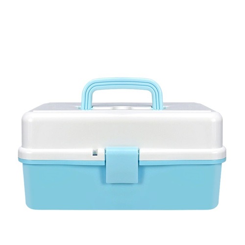 Art toolbox with thick large three-layer storage box foldable art student toolbox paint brush calligraphy storage