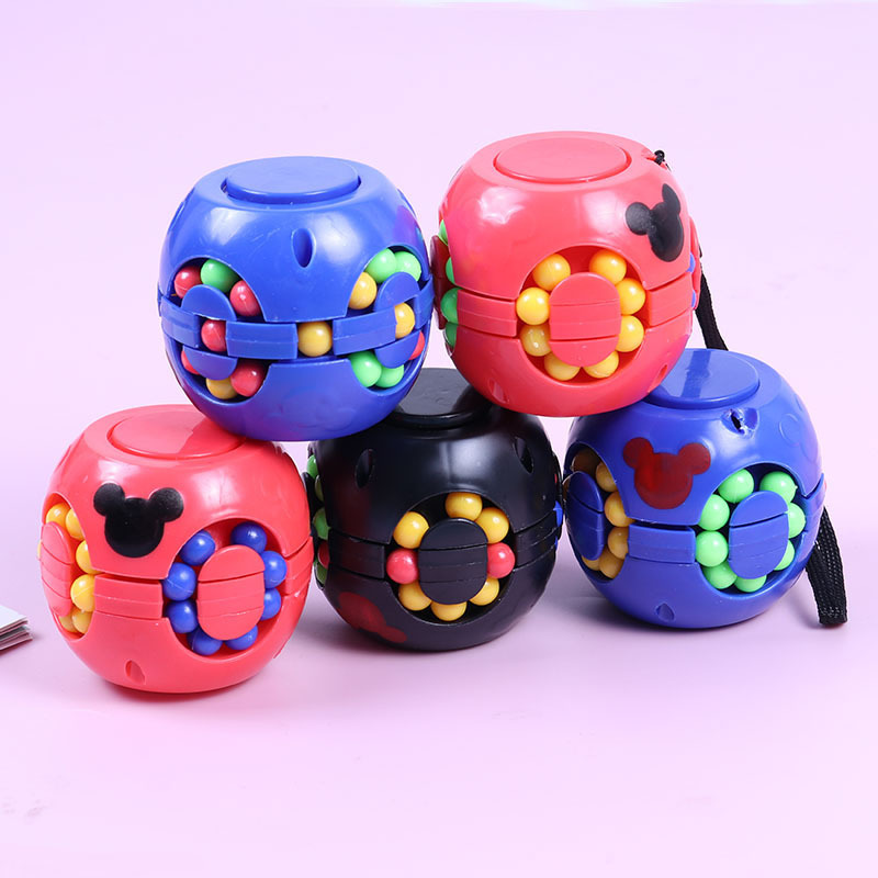 Puzzle Magic Bean Rubik Cube Juguetes para niños Girar la parte superior del dedo Descompresión Desarrollo creativo Inteligencia Burger parte superior