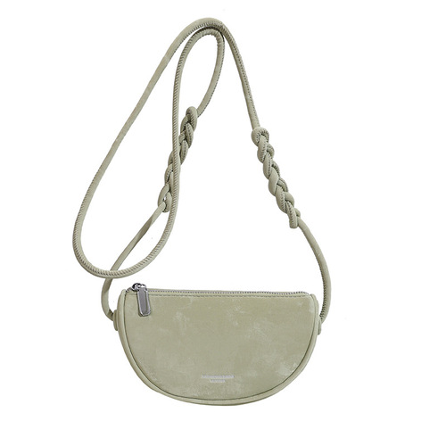 National style new Chinese style semi-circular shoulder dumpling bag 2024 new Ruiying versatile portable shoulder bag crossbody bag
